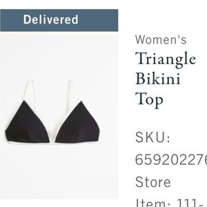 Abercrombie Triangle bikini top